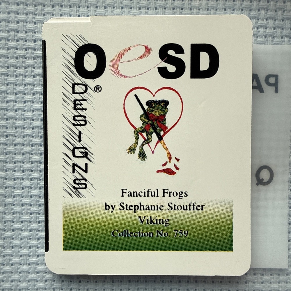 OESD Embroidery Card "Fanciful Frogs" Design Card #759, Viking Compatible